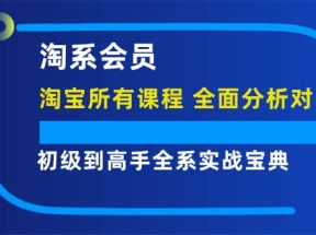 淘系会员初级到高手全系实战宝典【淘宝所有课程，全面分析对手】