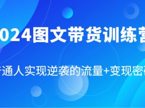 2024图文带货训练营，普通人实现逆袭的流量+变现密码（87节课）