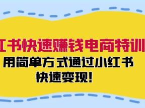 小红书快速赚钱电商特训营：用简单方式通过小红书快速变现！（55节）