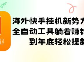 海外快手挂机新势力，利用全自动工具躺着赚钱，坚持到年底轻松提新车