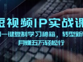 短视频IP实战课，独创一键复制学习秘籍，转战新领域，月赚五万轻松行