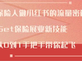 保险人做小红书的流量密码，Get保险展业新技能，从0到1手把手带你起飞