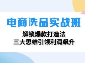 电商选品实战班：解锁爆款打造法，三大思维引领利润飙升