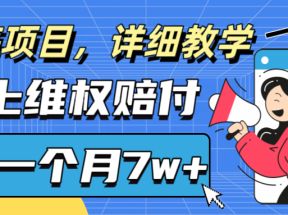 通过线上维权赔付1个月搞了7w+详细教学一部手机操作靠谱副业打破信息差