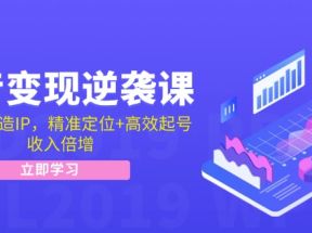 抖音变现逆袭课：从0到1打造IP，精准定位+高效起号，收入倍增