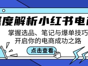 深度解析小红书电商：掌握选品、笔记与爆单技巧，开启你的电商成功之路