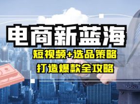 商家必看电商新蓝海：短视频+选品策略，打造爆款全攻略，月入10w+