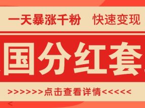 一个极其火爆的涨粉玩法，一天暴涨千粉的爱国分红套路，快速变现日入300+