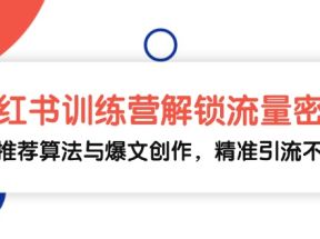 小红书训练营解锁流量密码，掌握推荐算法与爆文创作，精准引流不再难