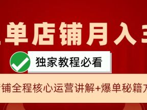 闲鱼单店铺月入3W+实操展示，爆单核心秘籍，一学就会