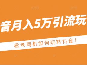 某公众号付费文章：抖音月入5万引流玩法，看看老司机如何玩转抖音