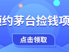 茅台预约捡钱项目，一单利润几百上千