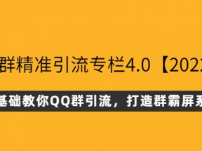 QQ群精准引流专栏4.0【2022版】，0基础教你QQ群引流，打造群霸屏系统