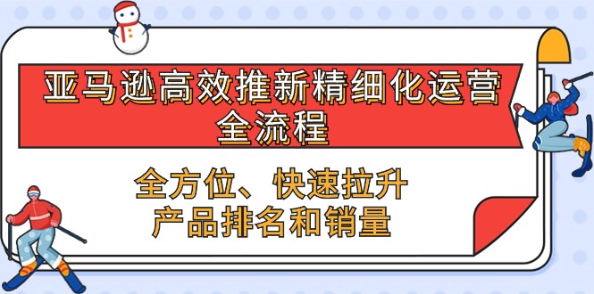 亚马逊高效推新精细化运营全流程，全方位、快速 拉升产品排名和销量